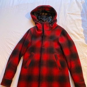 Dunderdon Red and Black Plaid along Wool Jacket